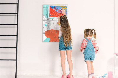 Magnetic marker board Colorful scribbles