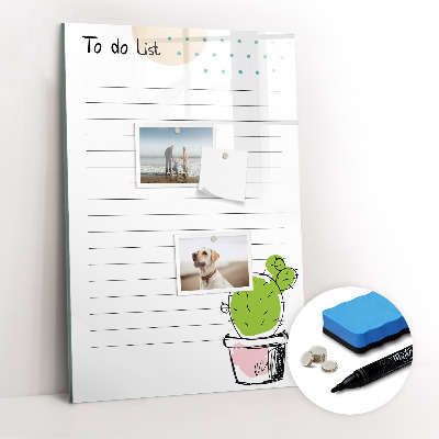 Magnetic marker board To-do list