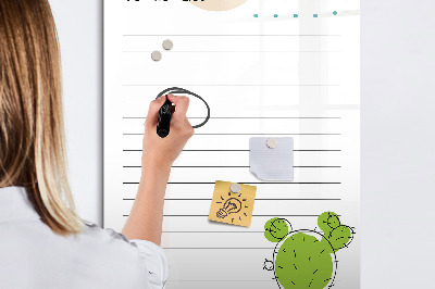 Magnetic marker board To-do list