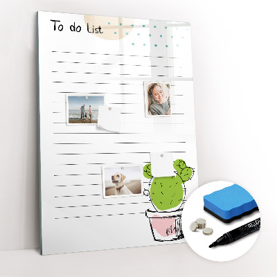 Magnetic marker board To-do list