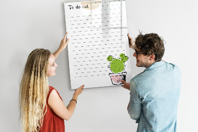 Magnetic marker board To-do list