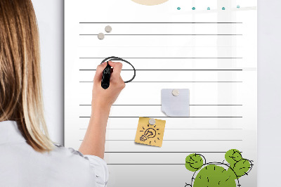 Magnetic marker board To-do list