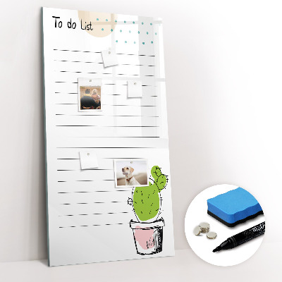 Magnetic marker board To-do list