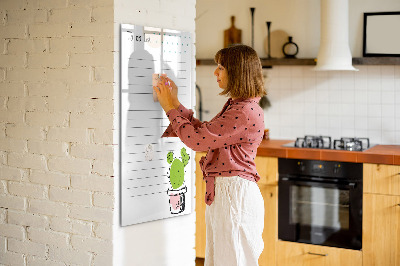 Magnetic marker board To-do list