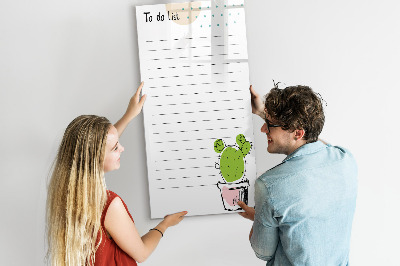 Magnetic marker board To-do list