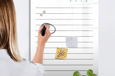 Magnetic marker board To-do list