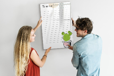 Magnetic marker board To-do list