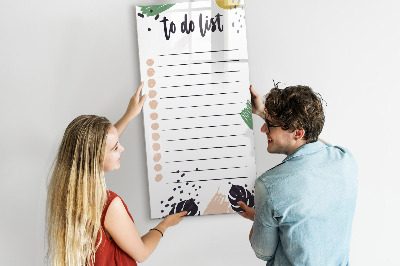 Glass dry erase board magnetic To-do list