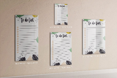Glass dry erase board magnetic To-do list