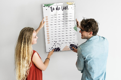 Glass dry erase board magnetic To-do list