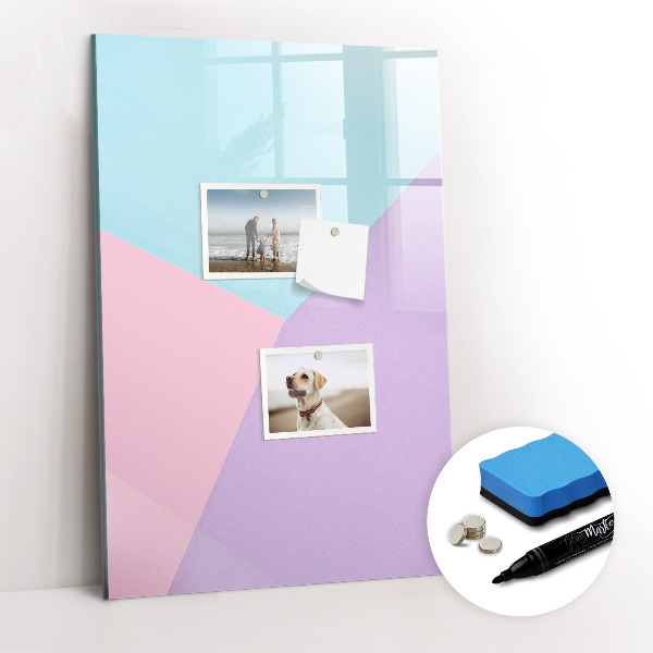 Glass dry erase board magnetic Pastel pattern