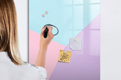 Glass dry erase board magnetic Pastel pattern