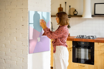 Glass dry erase board magnetic Pastel pattern
