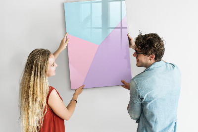 Glass dry erase board magnetic Pastel pattern