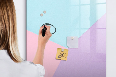 Glass dry erase board magnetic Pastel pattern