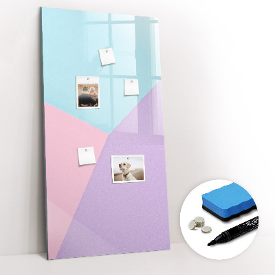 Glass dry erase board magnetic Pastel pattern