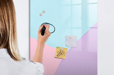 Glass dry erase board magnetic Pastel pattern