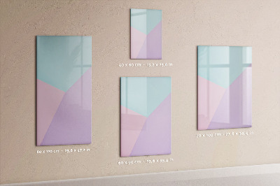 Glass dry erase board magnetic Pastel pattern