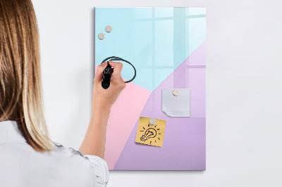 Glass dry erase board magnetic Pastel pattern