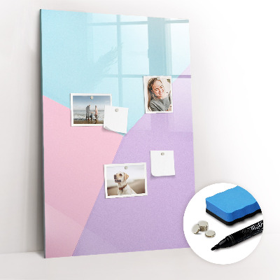 Glass dry erase board magnetic Pastel pattern
