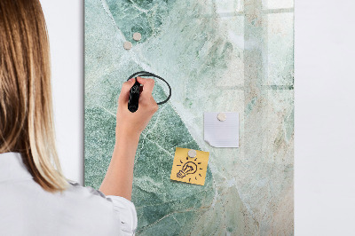 Glass dry erase board magnetic Stone marble