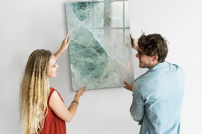 Glass dry erase board magnetic Stone marble