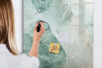 Glass dry erase board magnetic Stone marble