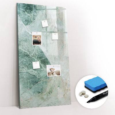 Glass dry erase board magnetic Stone marble