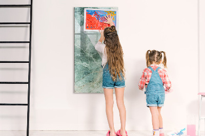 Glass dry erase board magnetic Stone marble