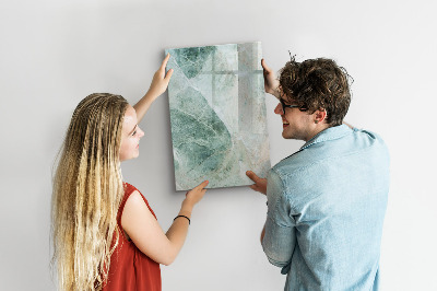 Glass dry erase board magnetic Stone marble