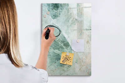 Glass dry erase board magnetic Stone marble