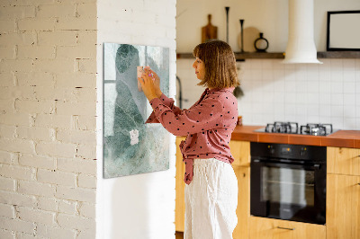 Glass dry erase board magnetic Stone marble