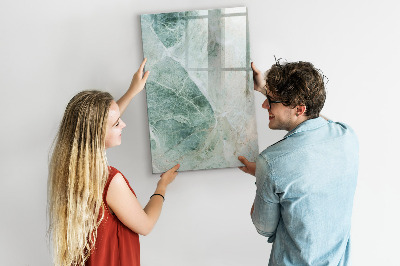 Glass dry erase board magnetic Stone marble