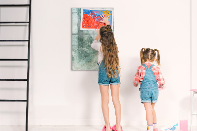 Glass dry erase board magnetic Stone marble