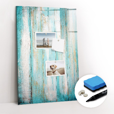 Magnetic marker board Vintage wood