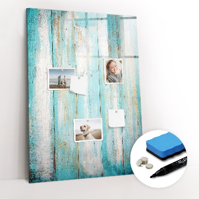 Magnetic marker board Vintage wood
