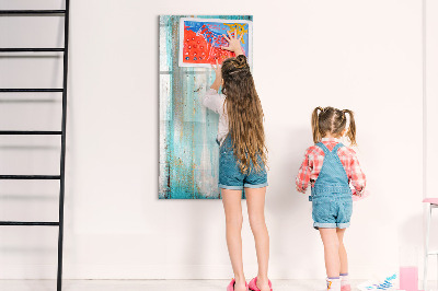 Magnetic marker board Vintage wood