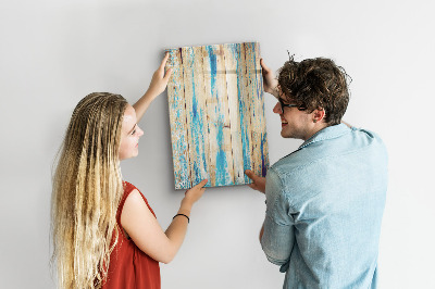 Magnetic board with marker Aged wood