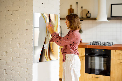 Magnetic board for drawing Abstract golden wave