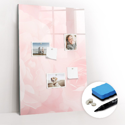 Glass dry erase board magnetic Rose flowers