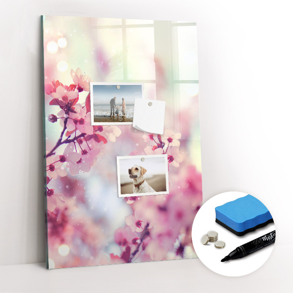 Magnetic marker board Spring flowers