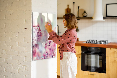 Magnetic board for writing Spring flowers