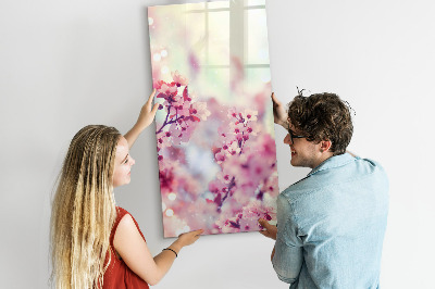 Magnetic board for writing Spring flowers