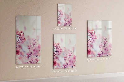 Magnetic board for writing Spring flowers