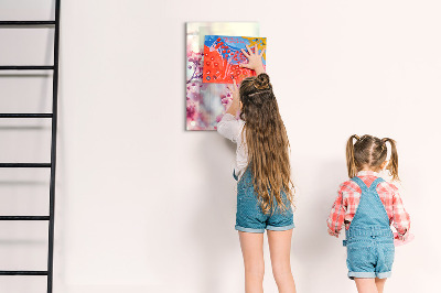 Magnetic marker board Spring flowers