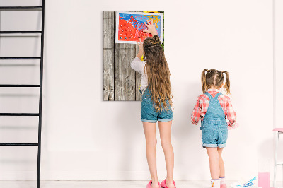 Glass dry erase board magnetic Wood sunflowers