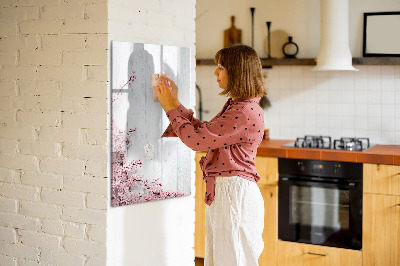 Magnetic board for drawing Flowers on wood