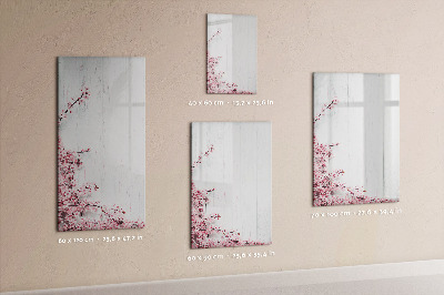 Magnetic marker board Flowers on wood