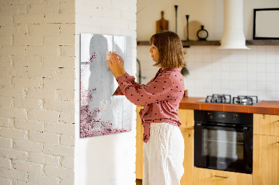 Magnetic marker board Flowers on wood
