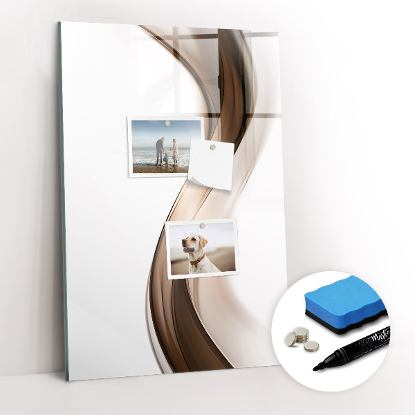 Glass dry erase board magnetic Wave abstraction